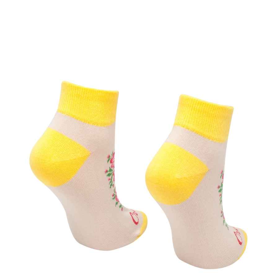 Ponožky Žltý kvietok krátke